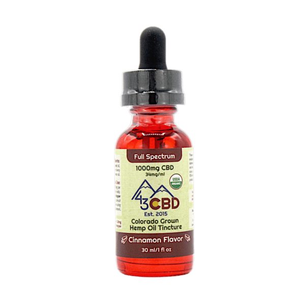 Colorado Grown Hemp Oil Tincture (Cinnamon)