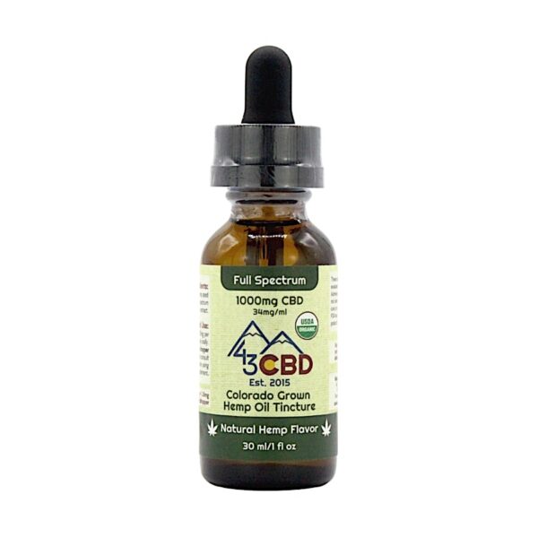 Colorado Grown Hemp Oil Tincture (Natural)